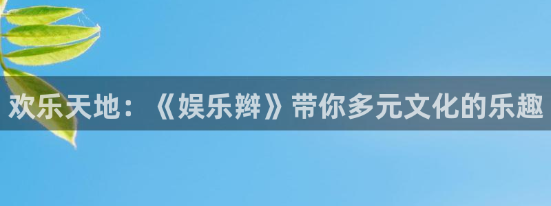 运达娱乐f平台注册：欢乐天地：《娱乐辫》带你多元文化的乐趣