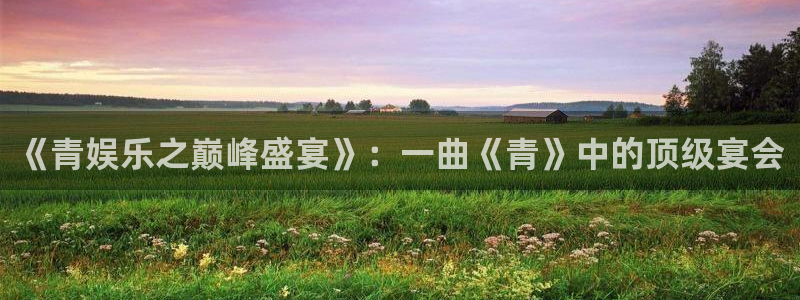 运达娱乐平台官网登录入口：《青娱乐之巅峰盛宴》：一曲《青》中的顶级宴会